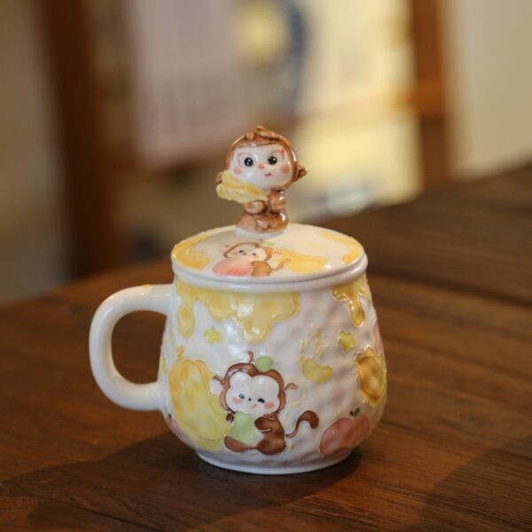 Textured Monkey Honey Mug-84