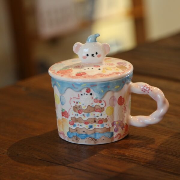 Textured Bear Dessert Mug-77