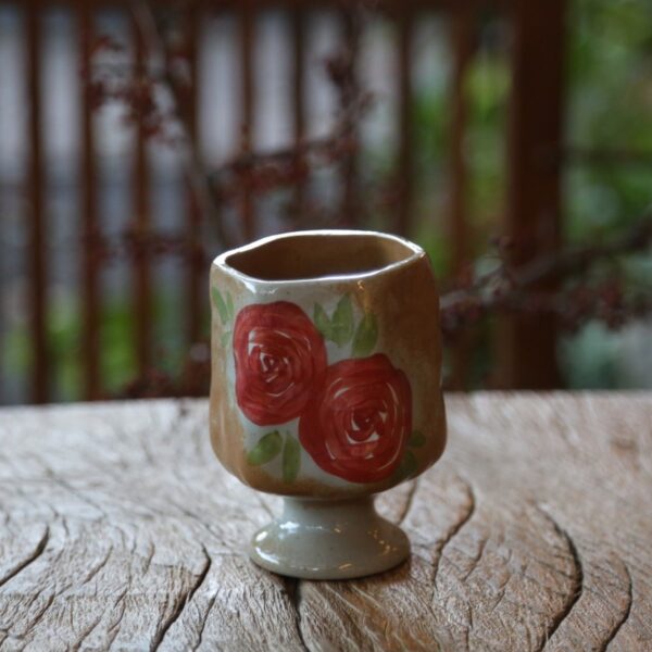 Vintage Rose Footed Cup-90