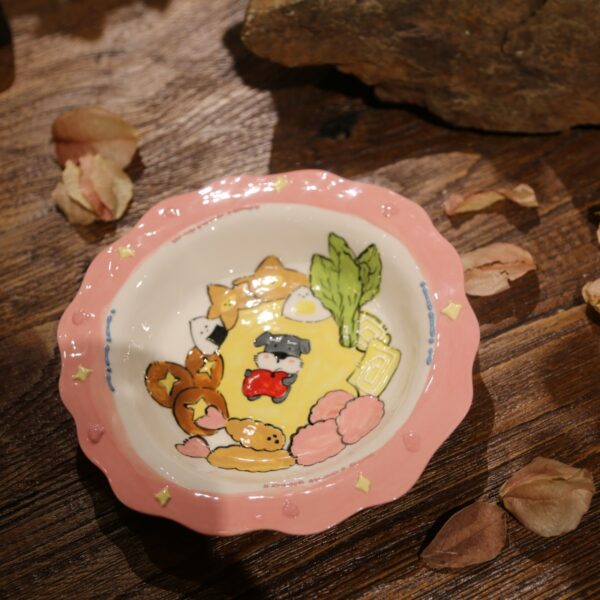 Playful Puppy Patterned Plate-7